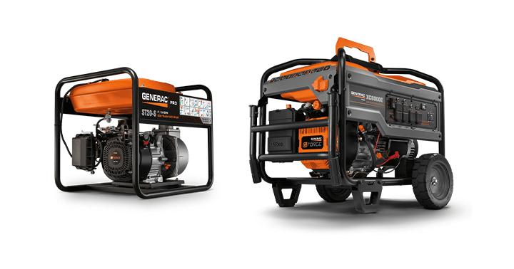 Two Generac Portable Pro generators.