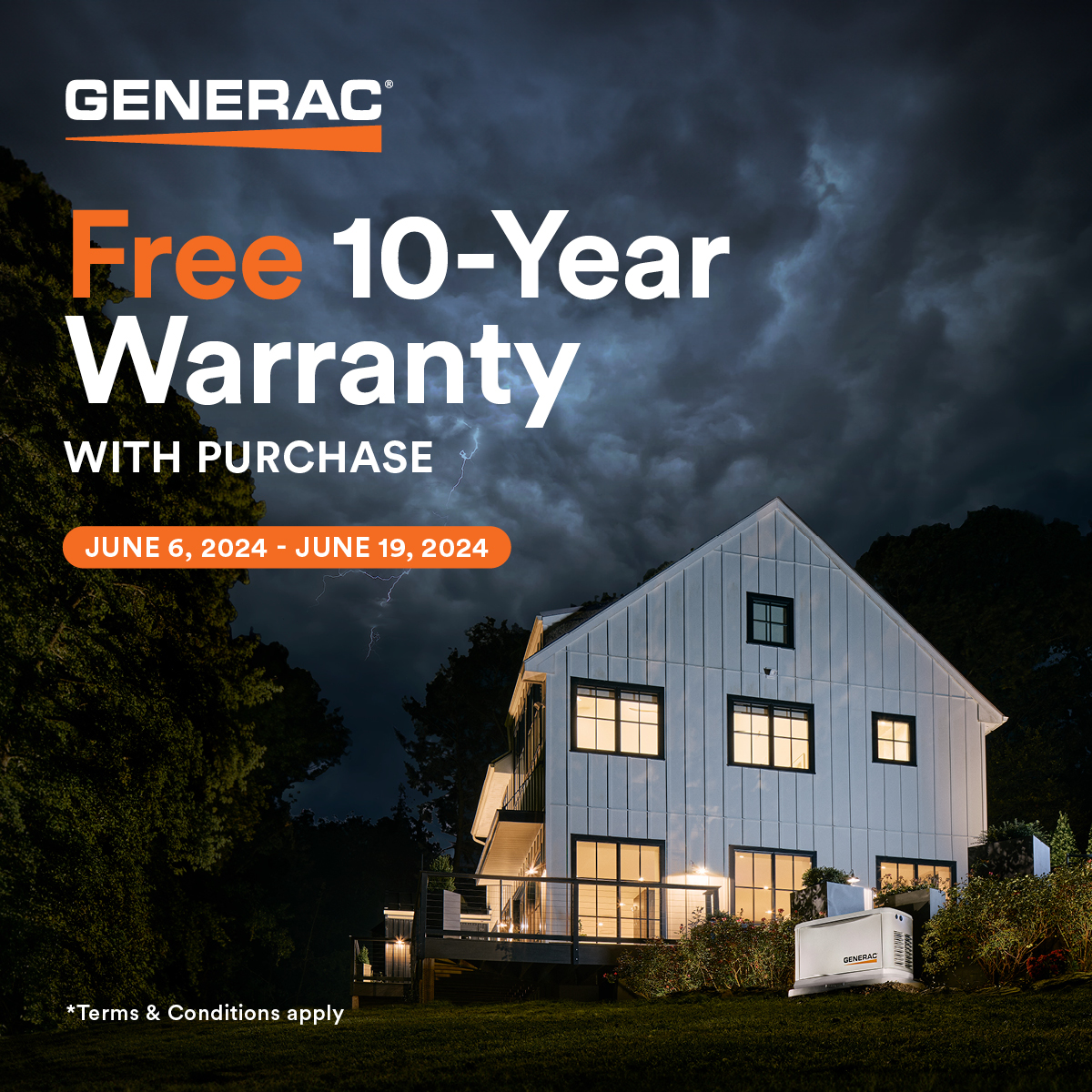 HSB Lowes Promo Free 10-year Warranty with Purchase valid June 6-19, 2024 Terms and Conditions Apply